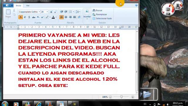 Como descargar alcohol 120% y parche pa ke kede full смотреть онлайн