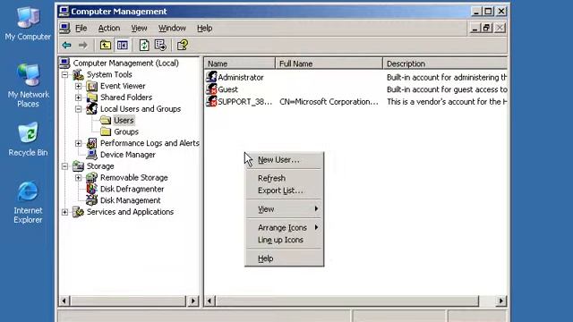 Create user in workgroup | windows server 2003 смотреть онлайн