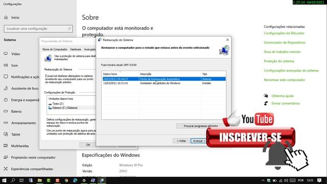 Como Usar o Recurso Restauração de Sistema No Windows 10 смотреть онлайн