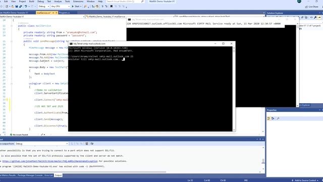 SMTP port is open/blocked for SMTP hoster C# send email (3/3) смотреть онлайн