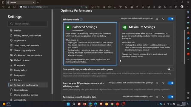 Efficiency mode now has a new redesigned layout in Microsoft Edge(Canary) смотреть онлайн