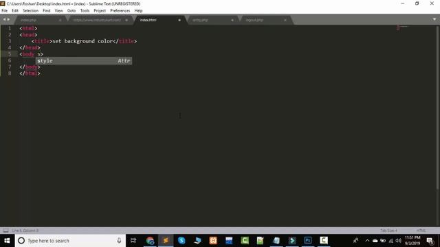 Set Background-color using Inline CSS In English-Hindi | Coding Expert Technologies. смотреть онлайн