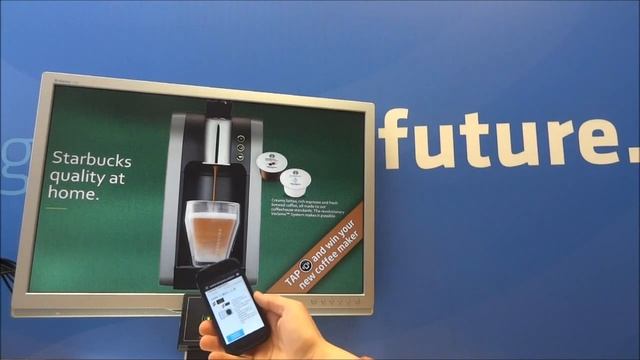 Interactive advertising display with NFC reader смотреть онлайн