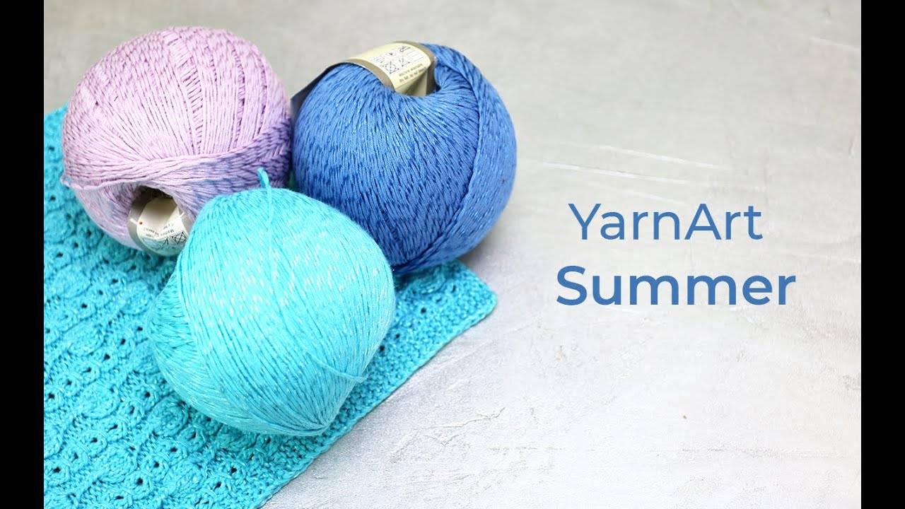 ☀Хлопок с вискозой. Summer YarnArt. Обзор пряжи (360p)