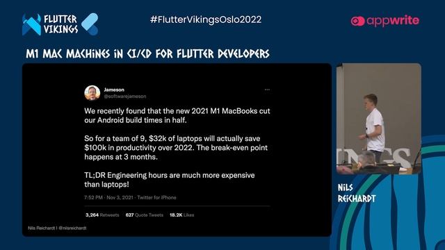 M1 Mac machines in CI/CD for Flutter developers | FlutterVikings 2022 смотреть онлайн