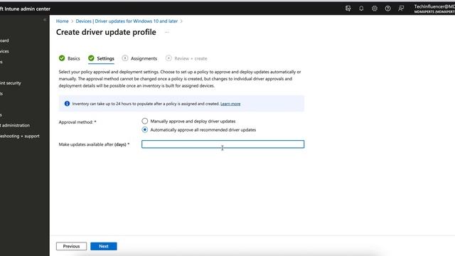 MS148 - Create Driver updates policy for Windows 10/11 Devices via Intune MDM смотреть онлайн