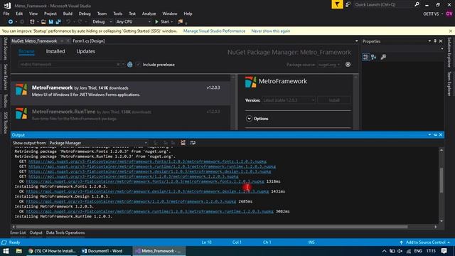Use of metro Framework in C# смотреть онлайн