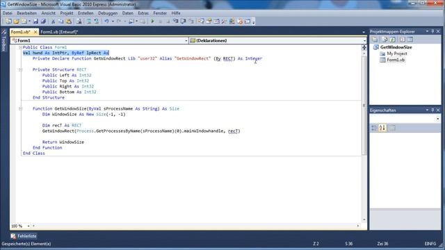VB.NET Tutorial 55 - (fremde) Fenstergröße ermitteln смотреть онлайн