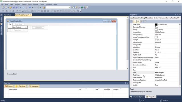 C# Windows Forms Tutorial #13 - Menu Strip смотреть онлайн