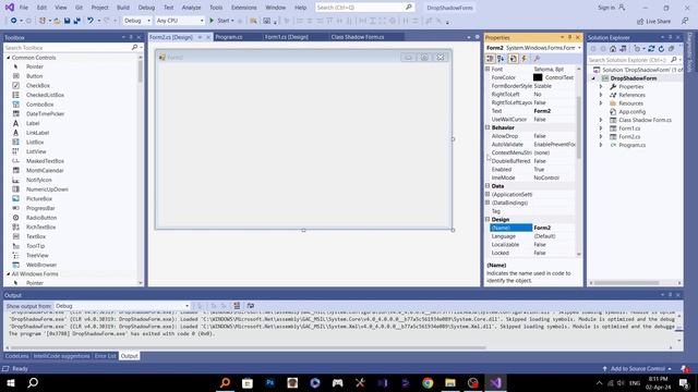 How to Create Custom Form With Drop shadow Using C Sharp Free Open Source Code смотреть онлайн