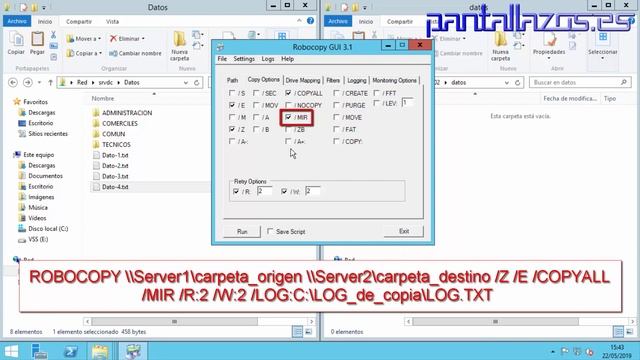 Robocopy GUI: Copiar un árbol de directorios y reanudar la copia en caso de fallo. смотреть онлайн