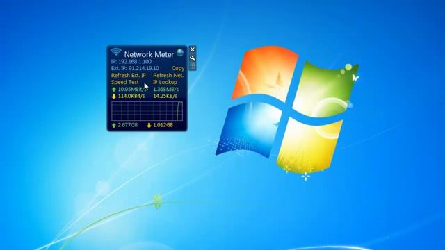 Wired Network Meter Windows 7 Gadget смотреть онлайн