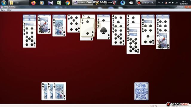 Spider Solitaire In Windows 7 Game 073 смотреть онлайн