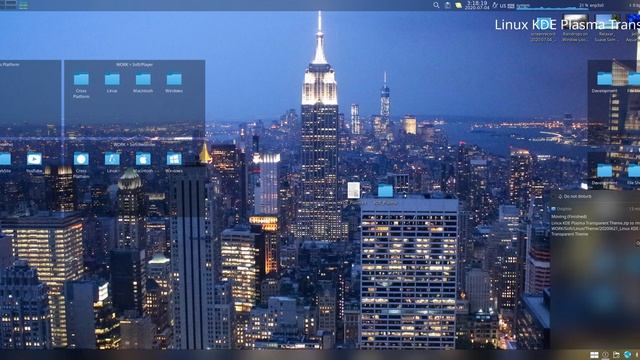 Linux KDE Plasma Widget Glass Theme смотреть онлайн