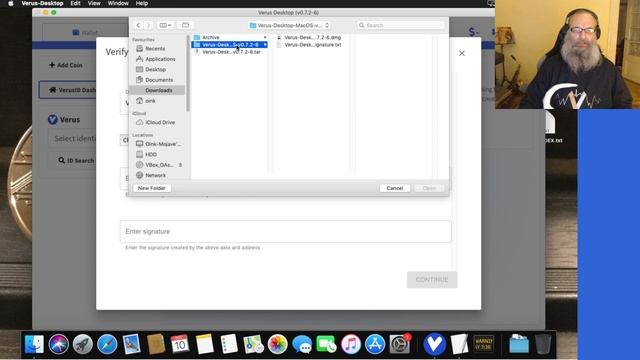 Verify File Signature Using Verus Desktop In Native Mode