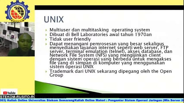 Pengantar Sistem Operasi Jaringan (Windows Server 2003) Kuliah Online Universitas Stekom Semarang смотреть онлайн