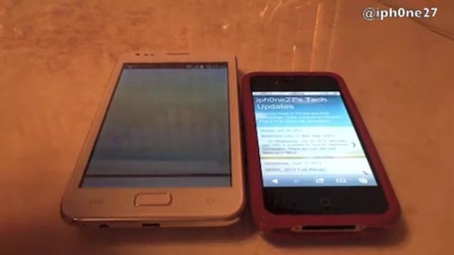 Great White Giant Android Phone N8000 vs iPhone 4 Browser Speed Test смотреть онлайн
