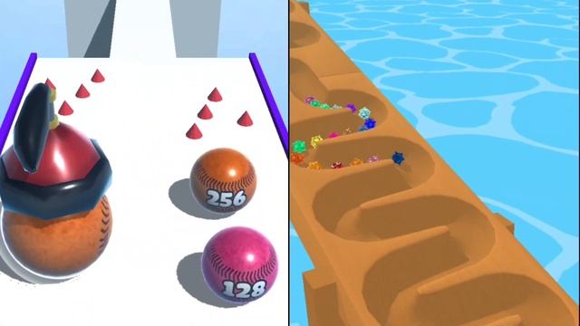 Merge Ball Run 2048 vs Marble Run gameplay walktrough android iOS смотреть онлайн