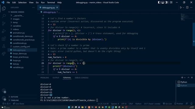 Introductory Python Programming - 02d - Debugging (Demo) смотреть онлайн