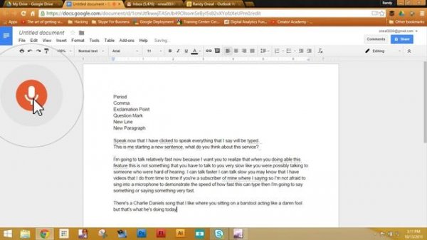 Google Docs Voice Recognition: Voice Typing