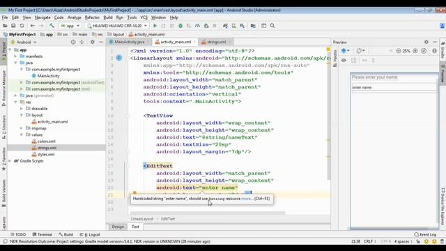 Android Tutorial for beginners(Creating User Interface) - part 1 смотреть онлайн