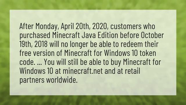 Can I still redeem Minecraft Windows 10? смотреть онлайн