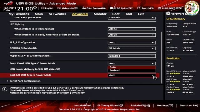 Asus Z390-F Full Bios Menu Preview 2019.03.08d.