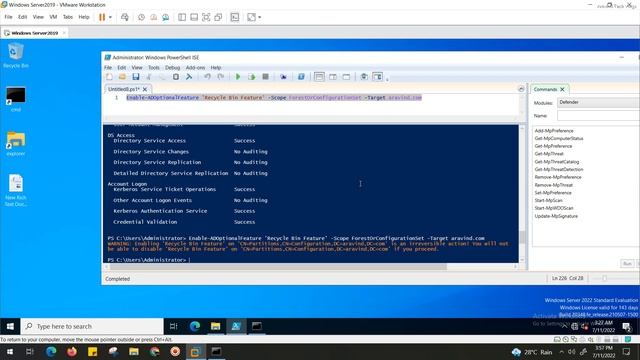 how to Enable Active Directory Recycle Bin in windows server 2022 смотреть онлайн