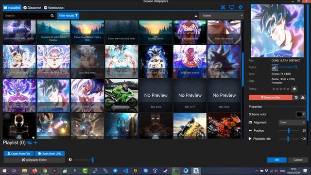 'Ultra Instinct" testing wallpaper engine steam on Windows 10 смотреть онлайн