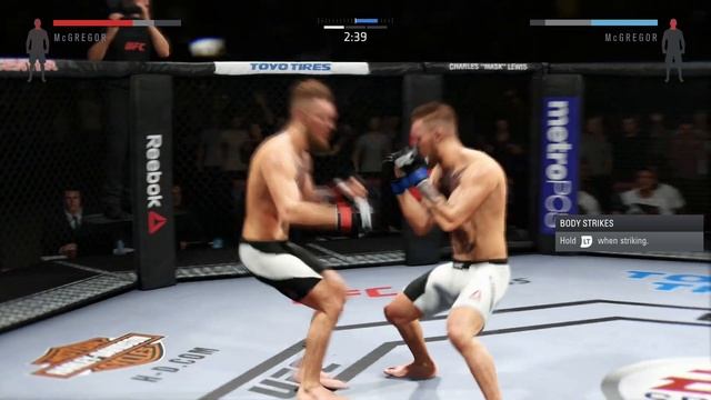 Conor McGregor vs. Conor McGregor Tornado kick EA UFC 2 KO AI 格鬥 Knockout смотреть онлайн