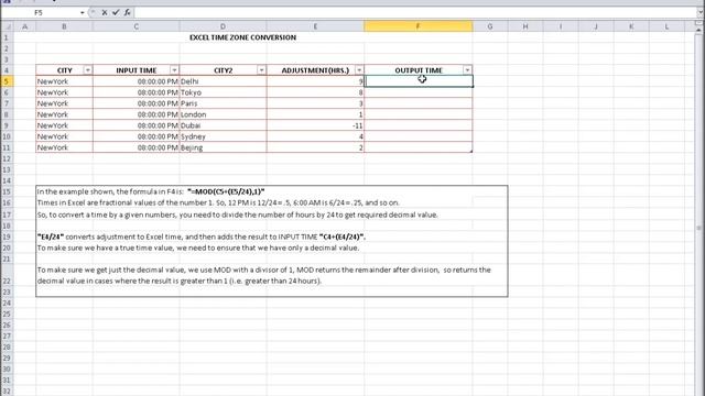 How To: Build Excel TimeZone Conversion in Excel -Simplified смотреть онлайн