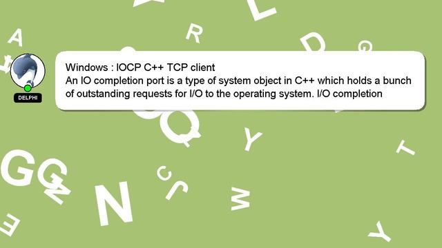 Windows : IOCP C++ TCP client смотреть онлайн