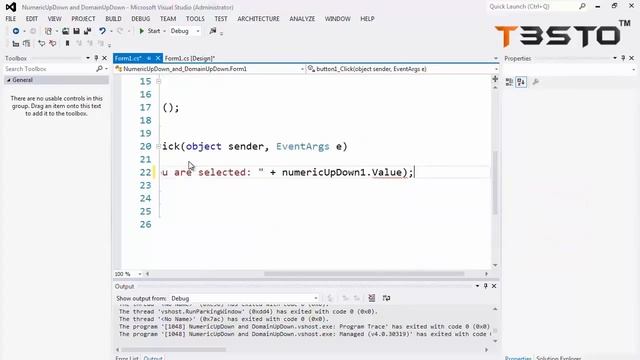 دورة تعلم برمجة سي شارب #C الدرس 65 الواجهات ▐NumericUpDown و DomainUpDown смотреть онлайн