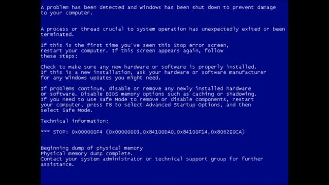 Windows XP BSOD Funny Sounds #3 смотреть онлайн
