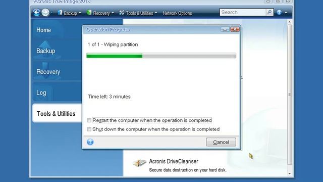 Acronis True Image Home 2019 - Disk Reinitialization смотреть онлайн