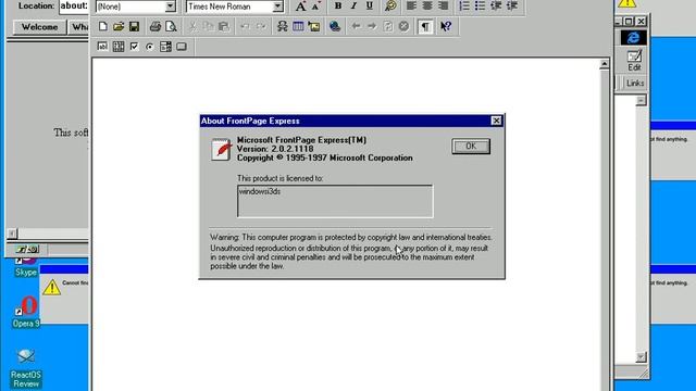 Windows 95 Internet + ReactOS in Joey Marquez's Laptop (messed up) смотреть онлайн