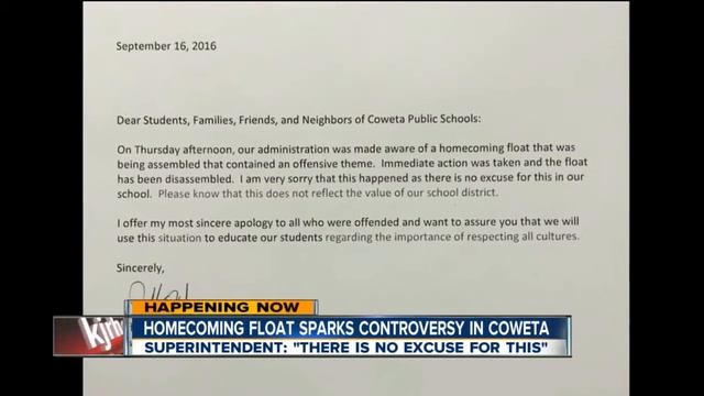 Homecoming Float Sparks Controversy In Coweta смотреть онлайн