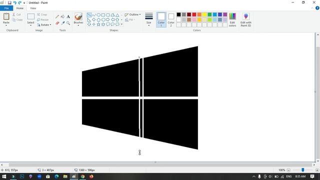 How to draw the Microsoft Windows logo using MS Paint | How to draw on your computer смотреть онлайн