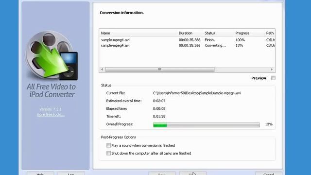 Working with All Free Video to iPod Converter смотреть онлайн