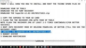 How To Root Techno Spark Plus K9 And Install TWRP Recovery