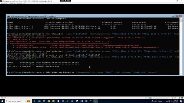 Windows 2022 Core HYPER-V SET Team with Trunk Ports and VLAN Tag смотреть онлайн