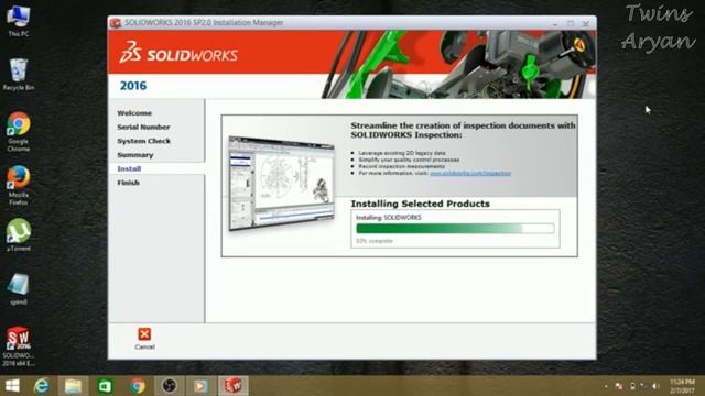 Installing Solidworks 2016 (for Windows 7,8,8 1, and 10) смотреть онлайн
