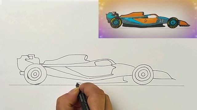 Formel 1 Rennauto zeichnen / Rennwagen Auto malen ❄️ Malen mit Agi ❄️ Schritt für Schritt [Einfach] смотреть онлайн