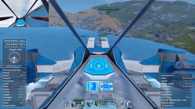 Space Engineers - Broadsword Fighter & 1v1 Fighter Battle смотреть онлайн