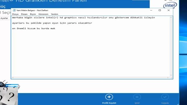 Intel(R) HD Graphics Performans Arttırma (Windows 7/8/8.1/10) смотреть онлайн