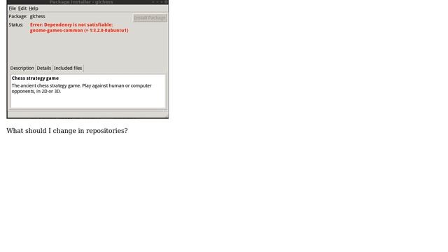 Ubuntu: "Dependency is not satisfiable" error when trying to install an application смотреть онлайн