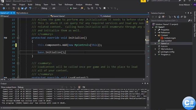 MonoGame.UI.Forms - Quick start смотреть онлайн