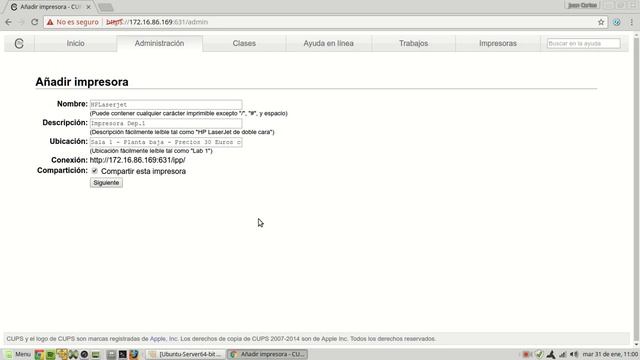 Añadir Impresora en CUPS - Ubuntu 14.04 смотреть онлайн