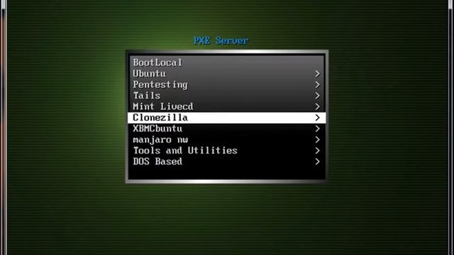 pxe menu смотреть онлайн