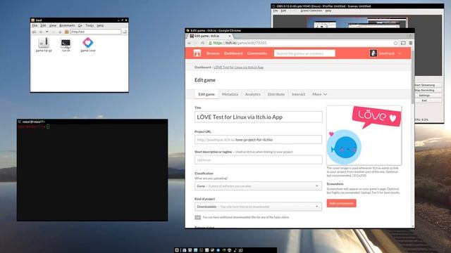 Itch.io App Sample Linux Integration (with love binary dependency) смотреть онлайн
